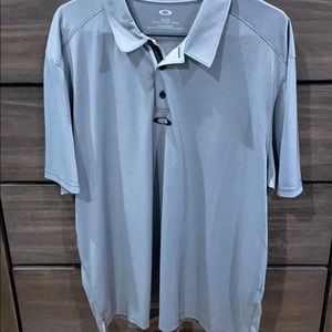 Grey Oakley golf polo